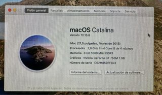 Apple iMac 21.5 Plata