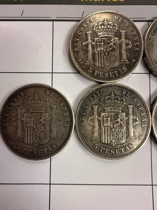 Lote 7 Monedas Alfonso XIII Réplica 1889