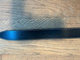 Cintura Hermès Uomo Pelle Nera Fibbia H Argento