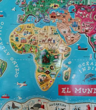 Puzzle Magnético Mapa del Mundo Janod