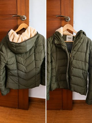 Chaqueta acolchada Blanco verde talla L