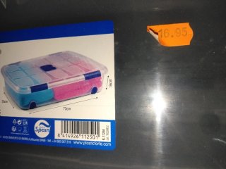 Caja de plástico 41L con tapa azul