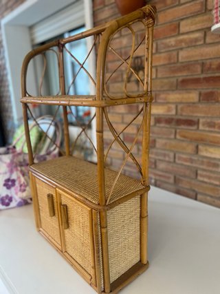 Conjunto 3 Estanterías Mimbre Bambú