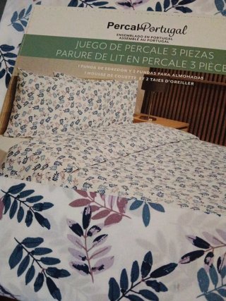 Juego de cama Percal Portugal 3 piezas