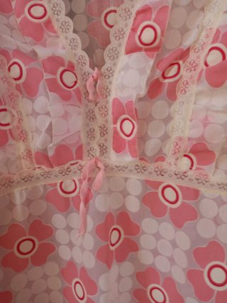 Camisón verano antiguo flores rosa