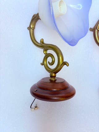 Lampade Abat-jour in ottone anni '70 con