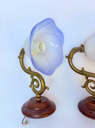 Lampade Abat-jour in ottone anni '70 con