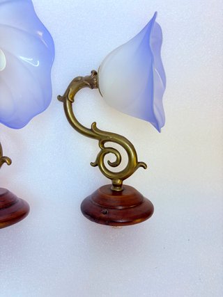 Lampade Abat-jour in ottone anni '70 con