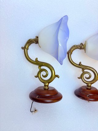 Lampade Abat-jour in ottone anni '70 con