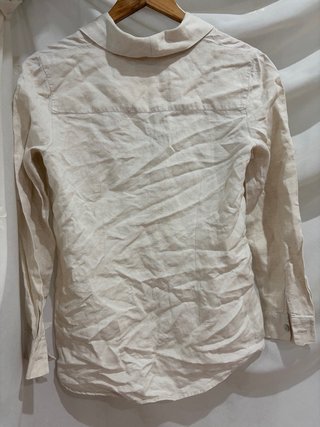 Camisa Lino Hombre Beige