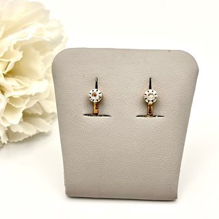 Pendientes de oro 18kt con diamantes talla antigua