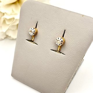 Pendientes de oro 18kt con diamantes talla antigua