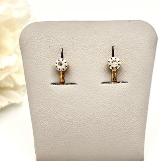 Pendientes de oro 18kt con diamantes talla antigua