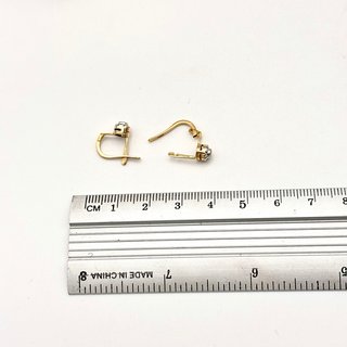 Pendientes de oro 18kt con diamantes talla antigua