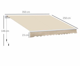 Toldo Balcón 350x250cm Metal