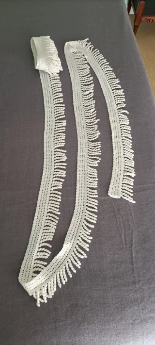 Fleco artesanal crochet blanco