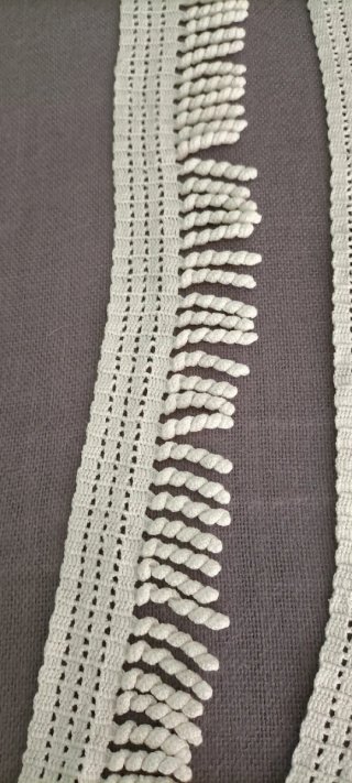 Fleco artesanal crochet blanco