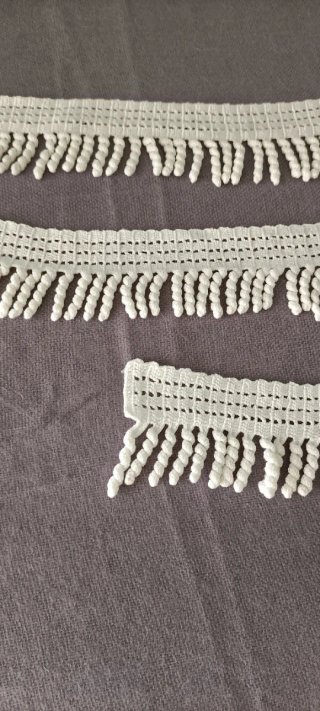 Fleco artesanal crochet blanco