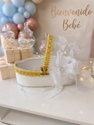 Carrito cesta para decoración o regalo baby sowers