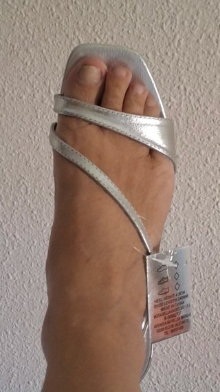 Sandalias plateadas F&D Moda Shoes