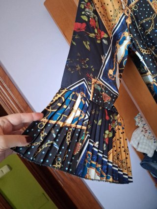 Vestido estampado cadenas T. U.