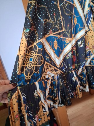 Vestido estampado cadenas T. U.