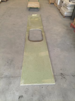 Encimera de mármol verde