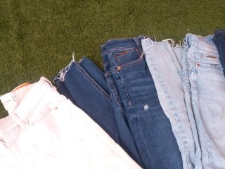 Pack 4 pantalones vaqueros STRADIVARIUS TALLA S