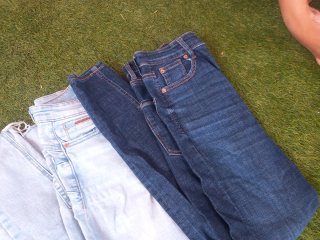 Pack 4 pantalones vaqueros STRADIVARIUS TALLA S