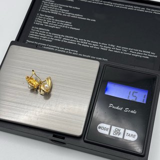 Pendientes de oro 18kt con perlas