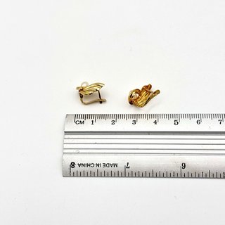Pendientes de oro 18kt con perlas