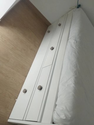Cama nido blanca, dos colchones uno completamente