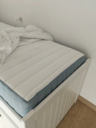 Cama nido blanca, dos colchones uno completamente