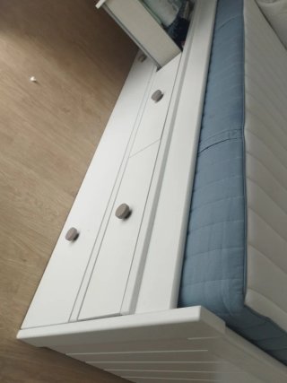 Cama nido blanca, dos colchones uno completamente