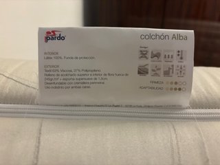 Colchón Pardo Alba y somier articulado Pardo Ergos