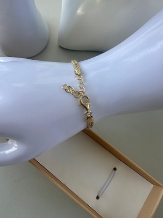 Bracciale nodo in argento 925 placcato oro