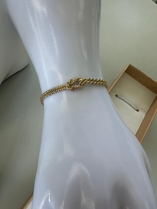 Bracciale nodo in argento 925 placcato oro