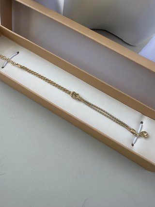 Bracciale nodo in argento 925 placcato oro