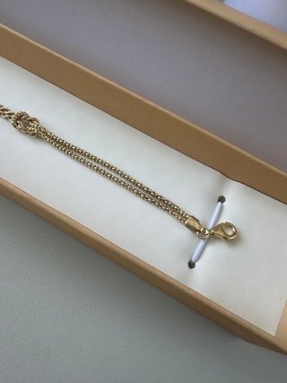 Bracciale nodo in argento 925 placcato oro