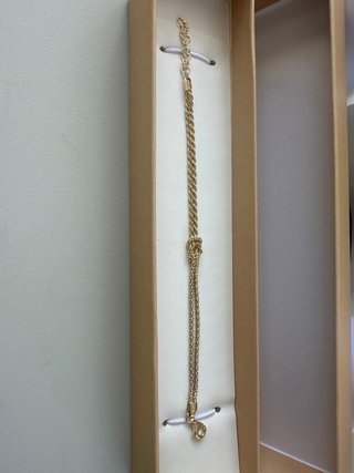 Bracciale nodo in argento 925 placcato oro