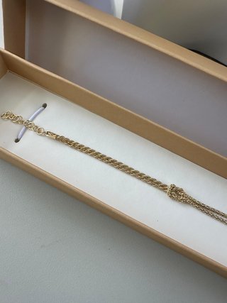 Bracciale nodo in argento 925 placcato oro