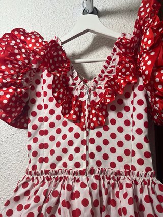 Vestido Flamenca Niña Rojo y Blanco