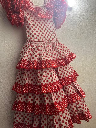 Vestido Flamenca Niña Rojo y Blanco
