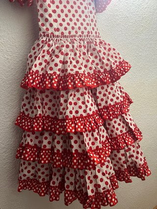 Vestido Flamenca Niña Rojo y Blanco