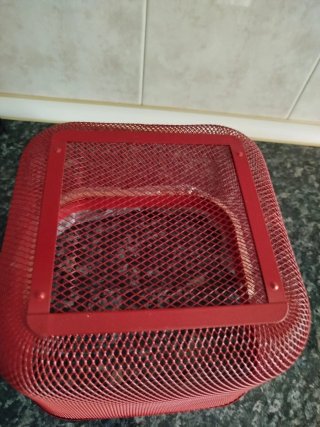 Cestino IKEA RISATORP Rosso 25 X 26 X 18 cm