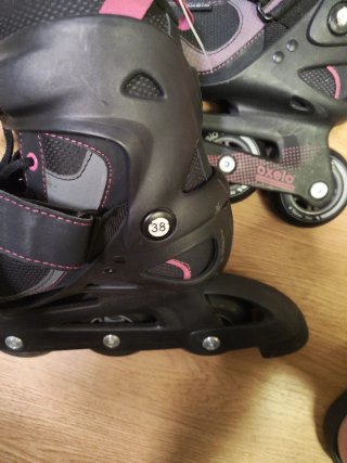 Patines Oxelo Negro y Rosa Talla 36-39
