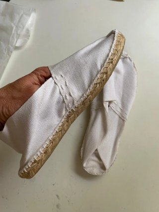 Alpargatas blancas de algodón