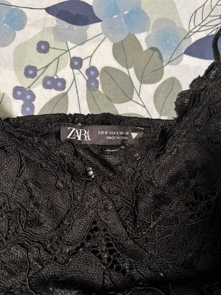 Top encaje negro talla XS