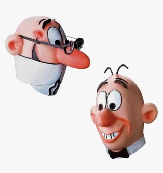 Mascaras Mortadelo y Filemon látex alta calidad