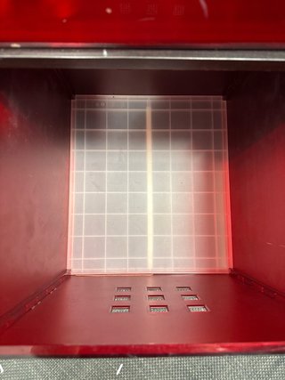 Estantería Ikea 4 cubos negra y roja